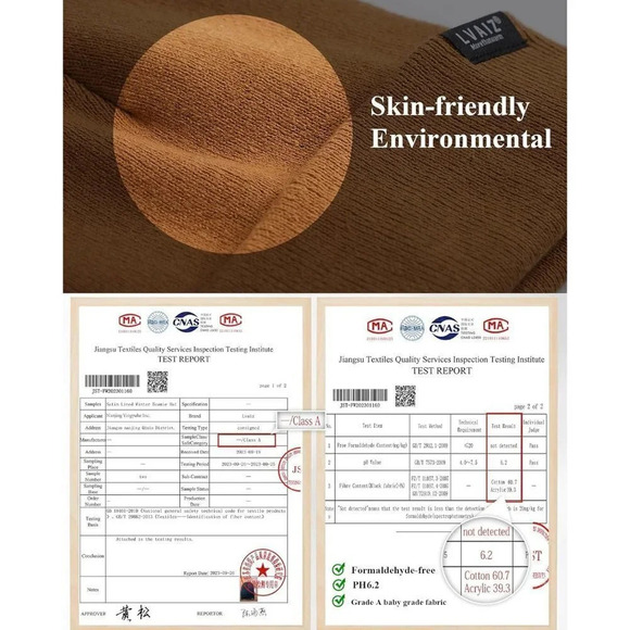 Unisex  Imported Elastic Cotton Knitted Cuffed Satin Lined Winter Beanie Hat - Picture 3 of 6